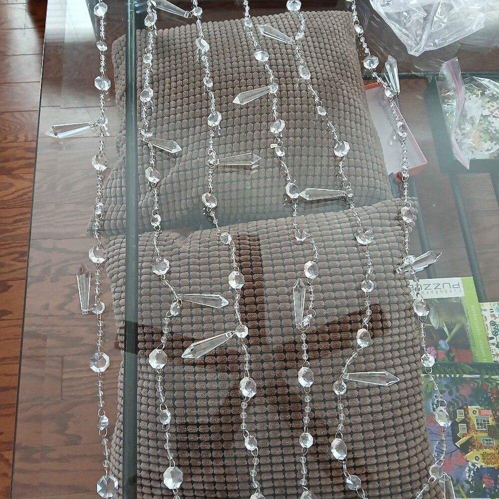 Pottery Barn Vintage Chirstmas Glass Garland Clear
